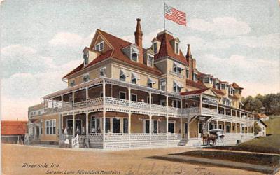 Riverside Inn Saranac Lake, New York Postcard