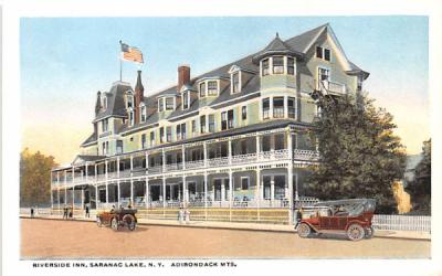 Riverside Inn Saranac Lake, New York Postcard