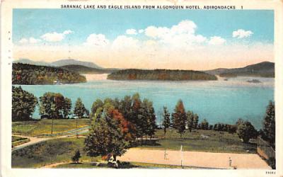 Eagle Island Saranac Lake, New York Postcard