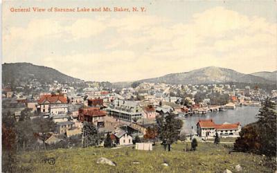 General View Saranac Lake, New York Postcard