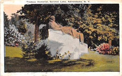 Trudeau Memorial Saranac Lake, New York Postcard