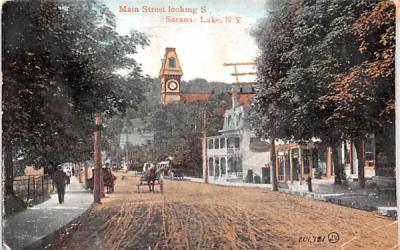 Main Street Saranac Lake, New York Postcard