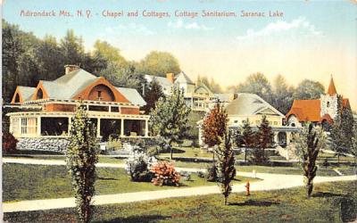 Chapel & Cottages Saranac Lake, New York Postcard