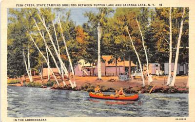 Fish Creek Saranac Lake, New York Postcard