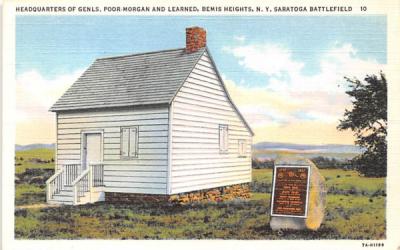 Headquarters of Genls. Poor Morgan & Learned Saratoga, New York Postcard