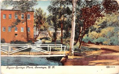 Geyser Springs Park Saratoga, New York Postcard