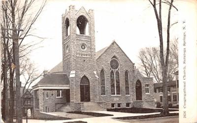 Congregational Church Saratoga Springs, New York Postcard