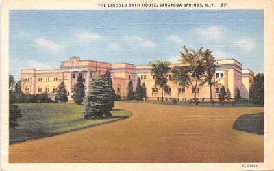 Lincoln Bath House Saratoga Springs, New York Postcard