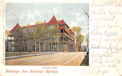 Windsor Hotel Saratoga Springs, New York Postcard