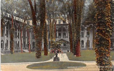 Interior Court Saratoga Springs, New York Postcard