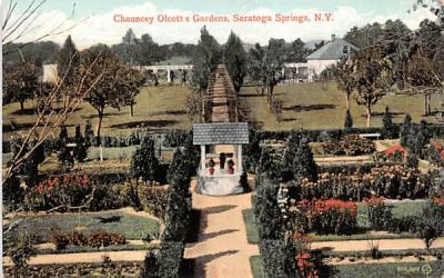 Chauncey Olcott's Gardens Saratoga Springs, New York Postcard