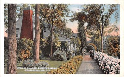 Chauncey Olcott's Gardens Saratoga Springs, New York Postcard