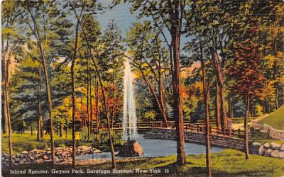 Island Spouter Saratoga Springs, New York Postcard