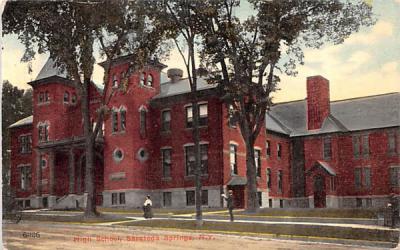 High School Saratoga Springs, New York Postcard