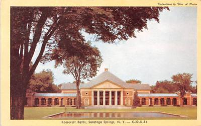 Roosevelt Baths Saratoga Springs, New York Postcard