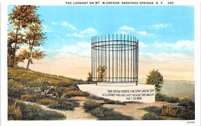 Lookout on Mt McGregor Saratoga Springs, New York Postcard