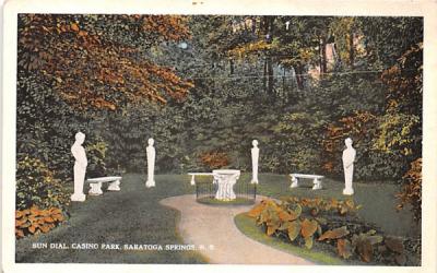 Sun Dial Saratoga Springs, New York Postcard