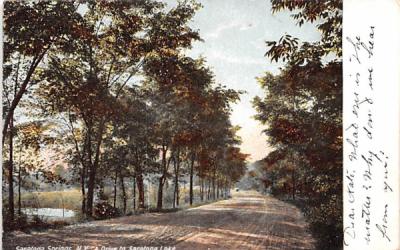 Drive to Saratoga Lake Saratoga Springs, New York Postcard