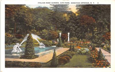 Italian Rose Garden Saratoga Springs, New York Postcard