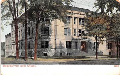 Schenectady High School New York Postcard