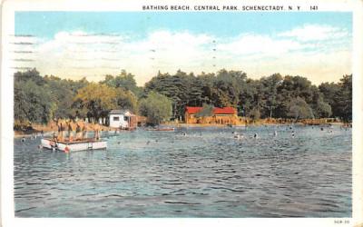 Bathing Beach Schenectady, New York Postcard