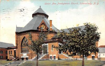 Union Avenue Presbyterian Church Schenectady, New York Postcard