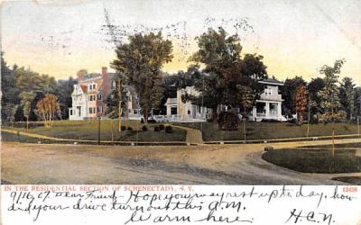 Residential Section Schenectady, New York Postcard