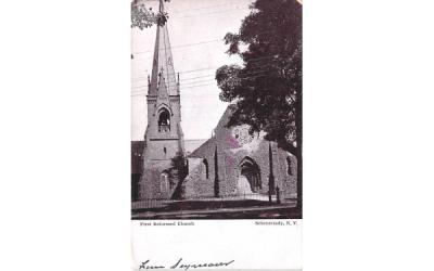 First Reformed Church Schenectady, New York Postcard