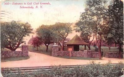 Golf Club Grounds Schenectady, New York Postcard
