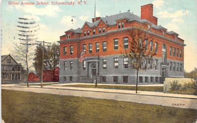 Elmer Avenue School Schenectady, New York Postcard
