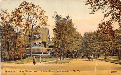 Junction Union Street Schenectady, New York Postcard