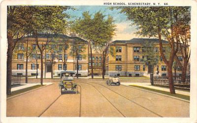 High School Schenectady, New York Postcard