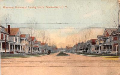 Glenwood Boulevard Schenectady, New York Postcard
