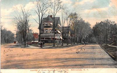 Junction of Union Street & Union Avenue Schenectady, New York Postcard