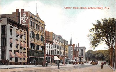 Upper State Street Schenectady, New York Postcard
