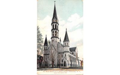 St Mary's Church RC Schenectady, New York Postcard