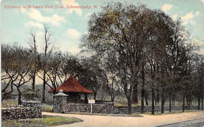 Entrance to Mohawk Golf Club Schenectady, New York Postcard
