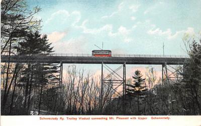 Schenectady Ry Troley Viaduct New York Postcard