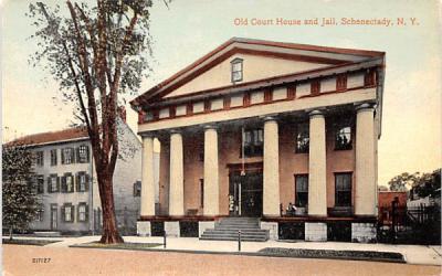 Old Court House & Jail Schenectady, New York Postcard