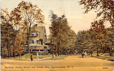 Junction Union Street Schenectady, New York Postcard
