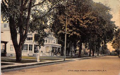 Upper Union Street Schenectady, New York Postcard