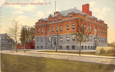 Elmer Avenue School Schenectady, New York Postcard