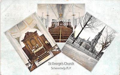 St George's Church Schenectady, New York Postcard