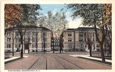High School Schenectady, New York Postcard
