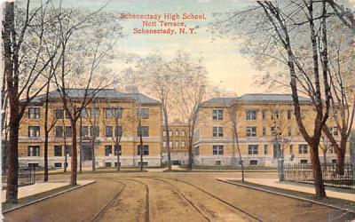 Schenectady High School New York Postcard