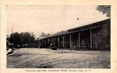 Village Square Schuyler Lake, New York Postcard