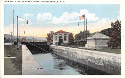 Lock No 5 Schuylerville, New York Postcard