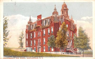 Schuylerville High School New York Postcard