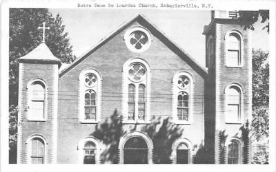 Notre Dame De Lourdes Church Schuylerville, New York Postcard