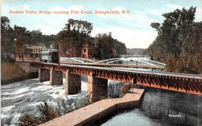Hudson Valley Bridge Schuylerville, New York Postcard